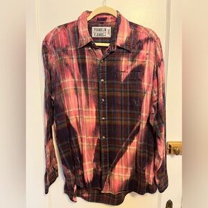 Franklin Flannels size large pink purple
